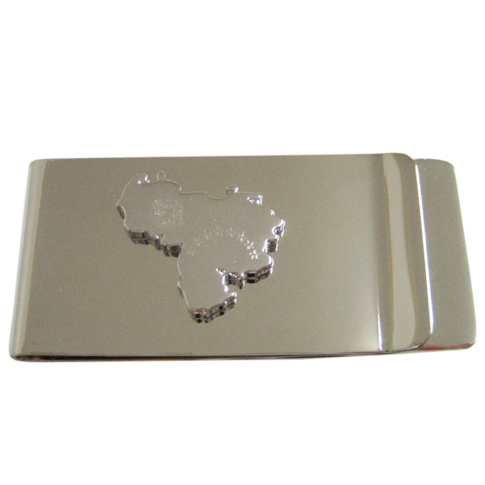 Venezuela Map Shape and Flag Design Money Clip